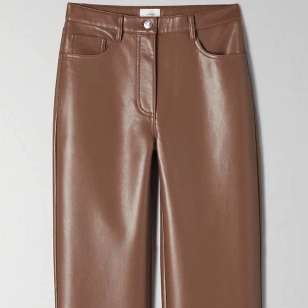 Aritzia Wilfred Melina Pant in Caramelized Walnut